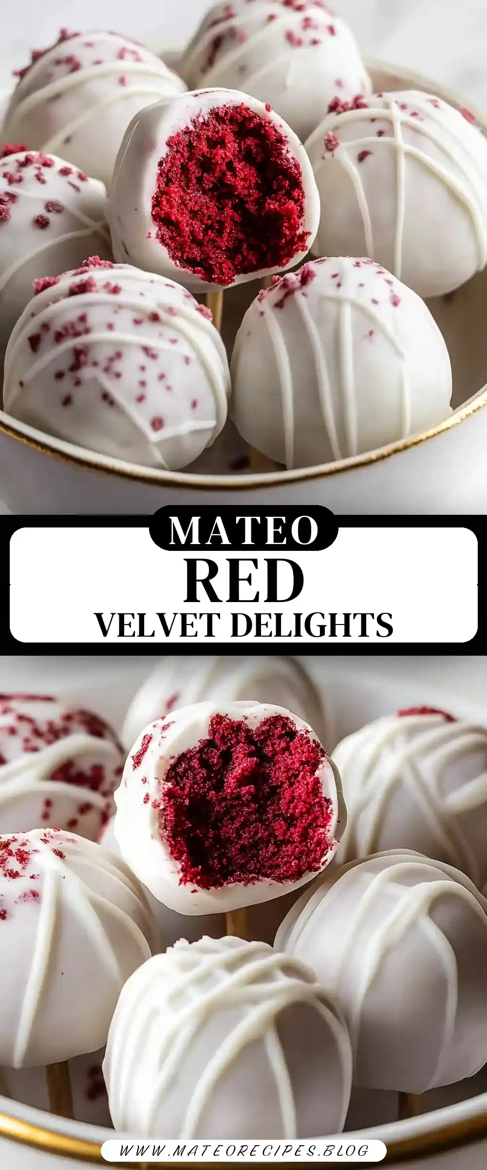 Pinterest pin (Design 3) for Red Velvet Cake Pops