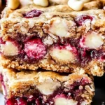 A delicious plate of Raspberry White Chocolate Blondies