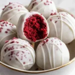 A delicious plate of Red Velvet Cake Pops