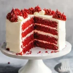 A delicious plate of Red Velvet Cake