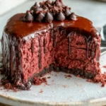 A delicious plate of Red Velvet Cheesecake Recipe