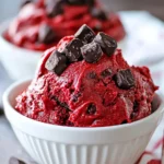 A delicious plate of Red Velvet Cookie Dough