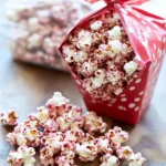 A delicious plate of Red Velvet Popcorn