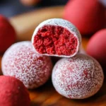 A delicious plate of Red Velvet Truffles