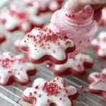 A delicious plate of Red Velvet Waffle Cookies