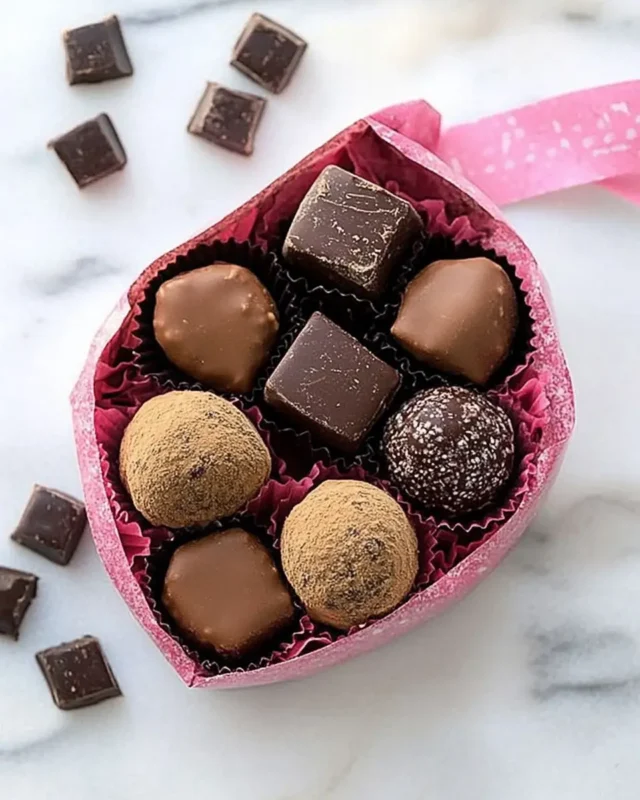 A delicious plate of Red Wine Chocolate Truffles