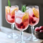 A delicious plate of Rosé Sangria