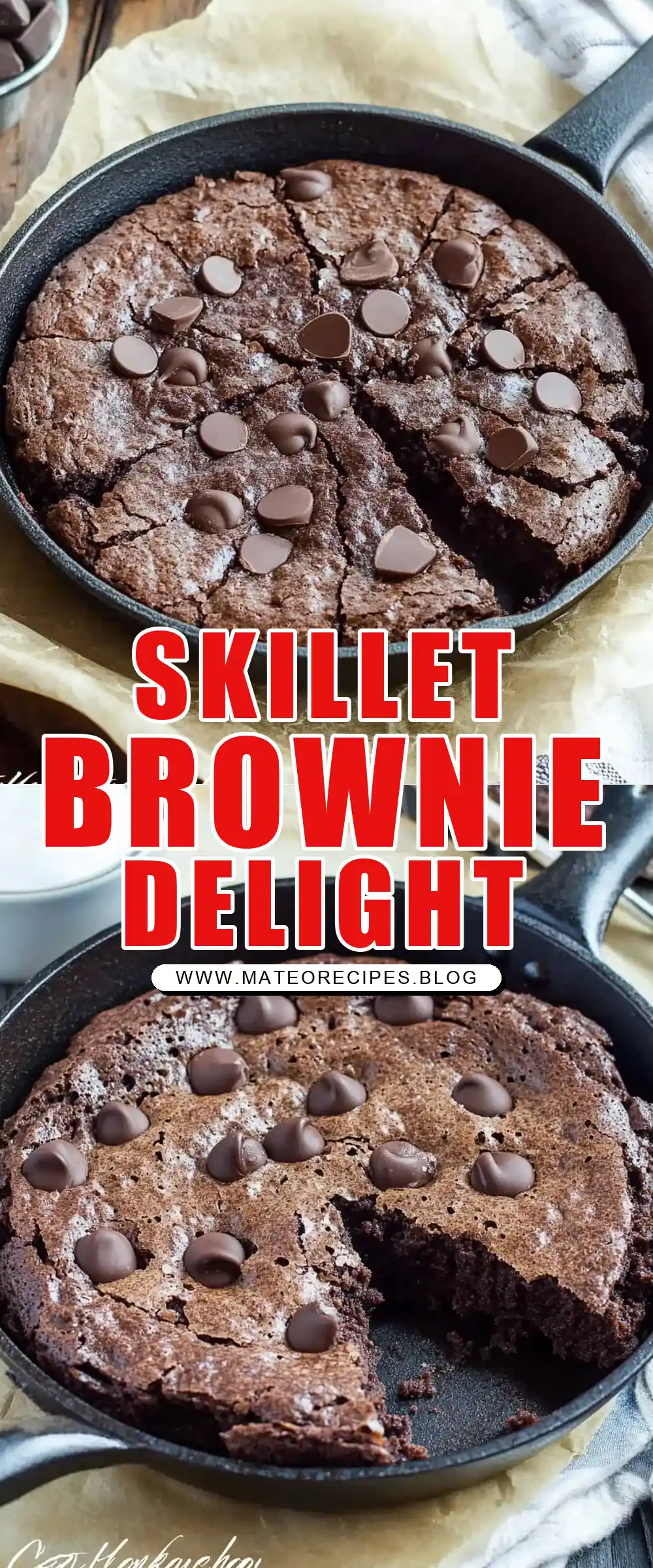 Pinterest pin (Design 1) for ChocolateSkillet Brownie