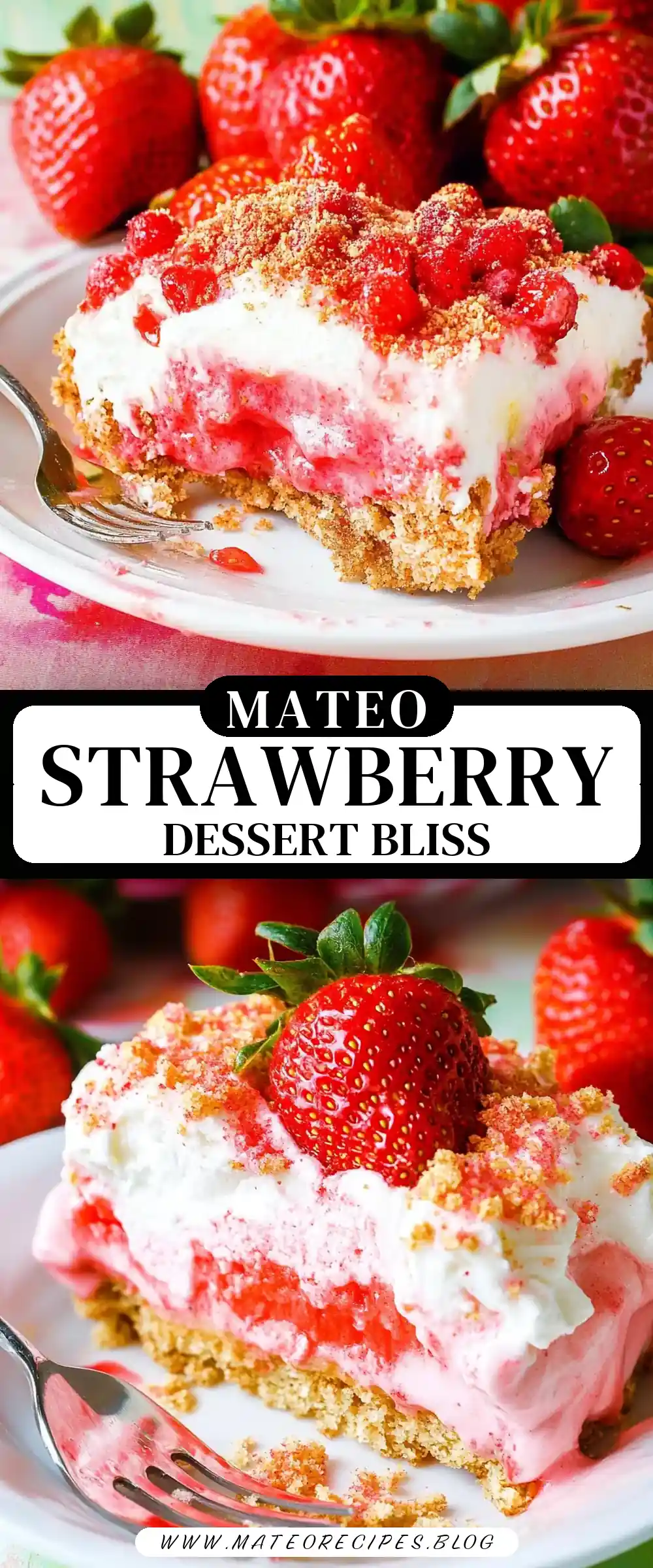 Pinterest pin (Design 3) for Strawberry Delight