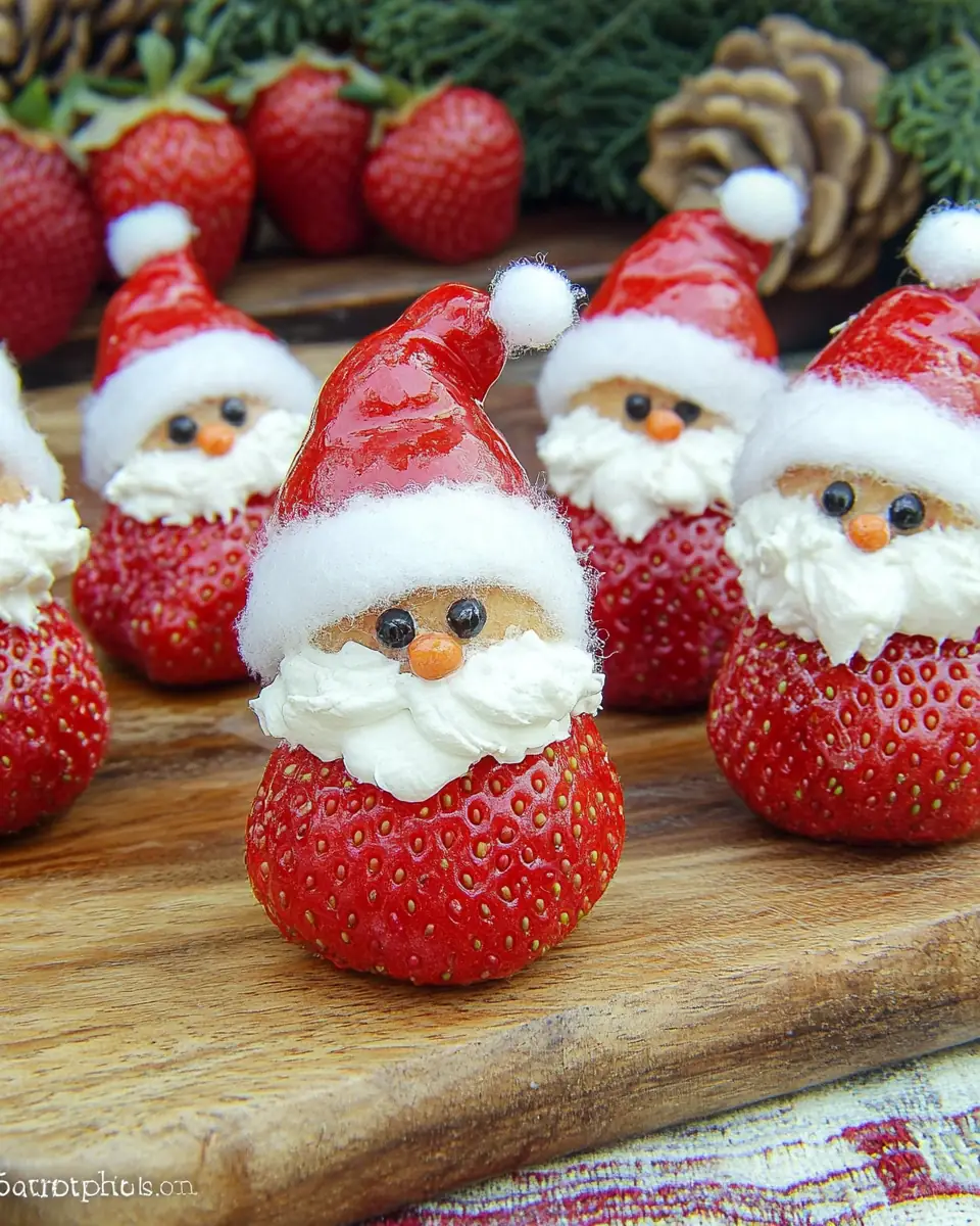 A delicious plate of STRAWBERRY SANTAS