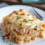A delicious plate of Seafood Lasagna