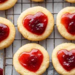 A delicious plate of Shortbread Cookies With Jam
