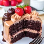 A delicious plate of Small Chocolate Cake