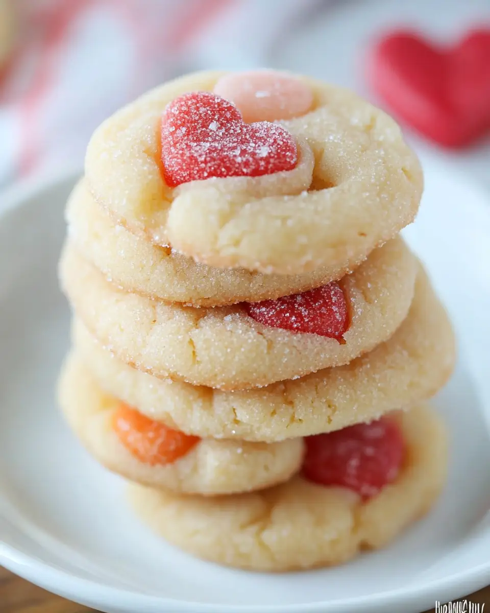 A delicious plate of Sour Patch Kids Valentine’s Day Cookies