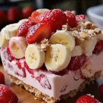 A delicious plate of Strawberry Banana Pudding Dream