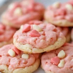 A delicious plate of Strawberry Cake Mix Cookies