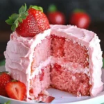 A delicious plate of Strawberry Cake Recipe – From Scratch