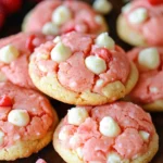 A delicious plate of Strawberry Cheesecake Cookies