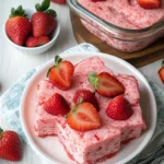 A delicious plate of Strawberry Jello Salad