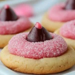 A delicious plate of Strawberry Kiss Cookies