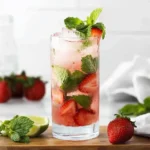A delicious plate of Strawberry Mojito