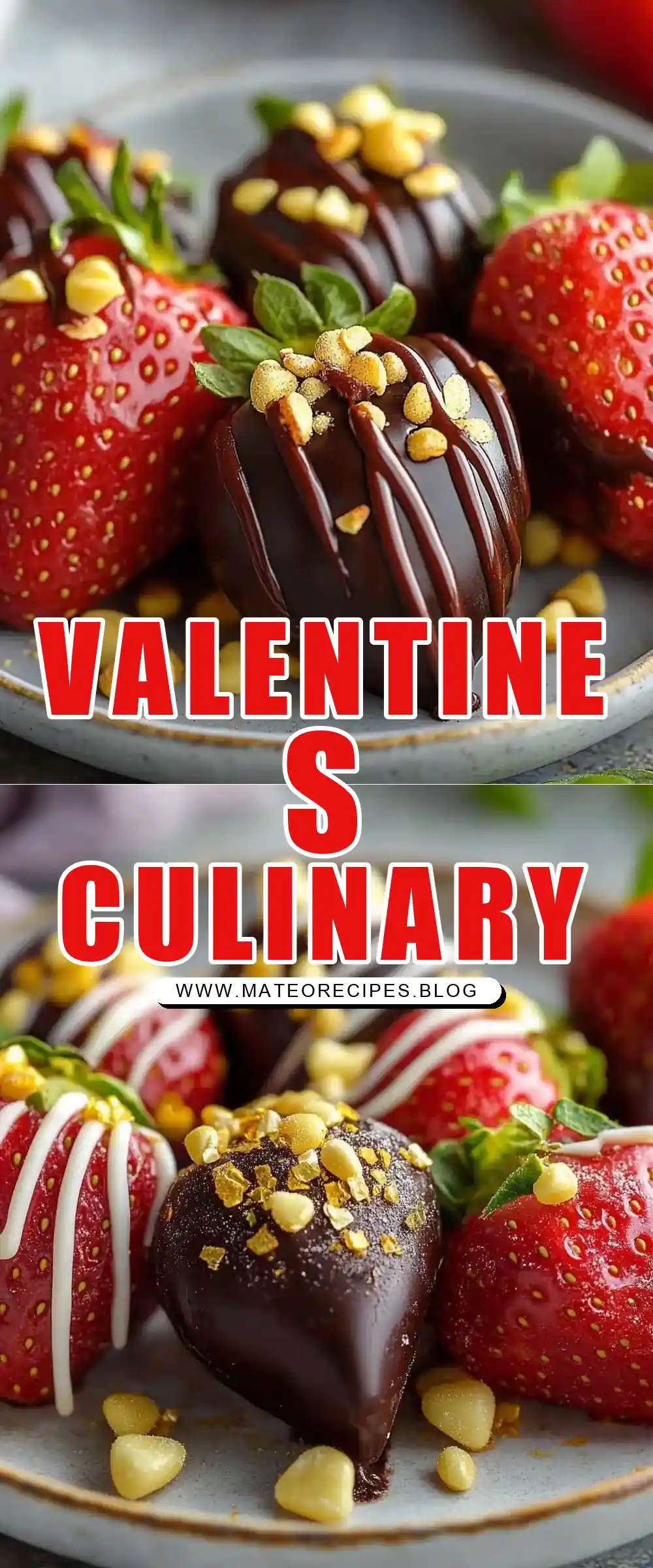 Pinterest pin (Design 1) for Valentines Food Ideas