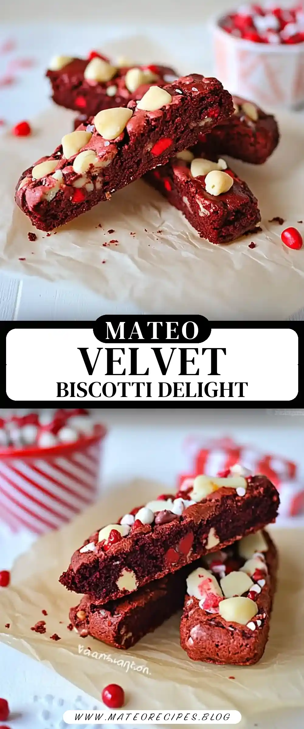 Pinterest pin (Design 3) for Red Velvet Biscotti