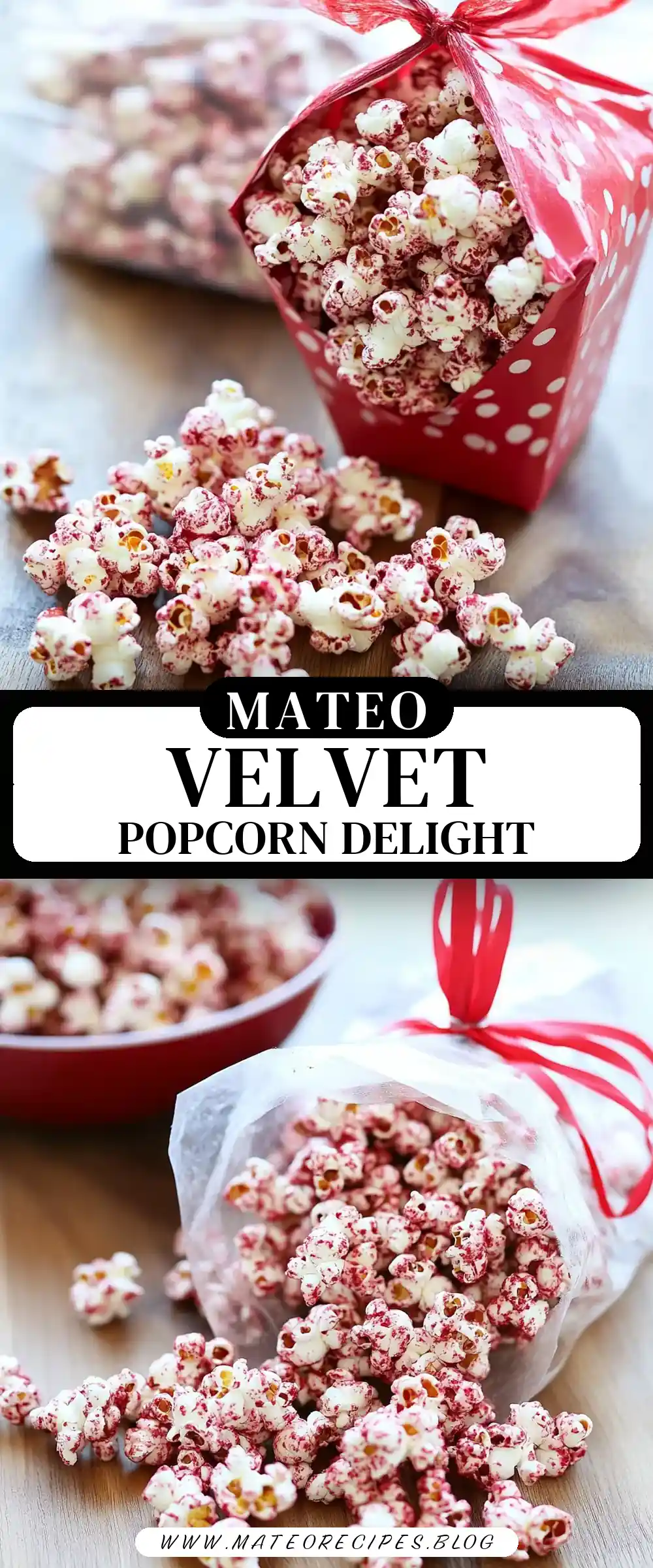 Pinterest pin (Design 3) for Red Velvet Popcorn