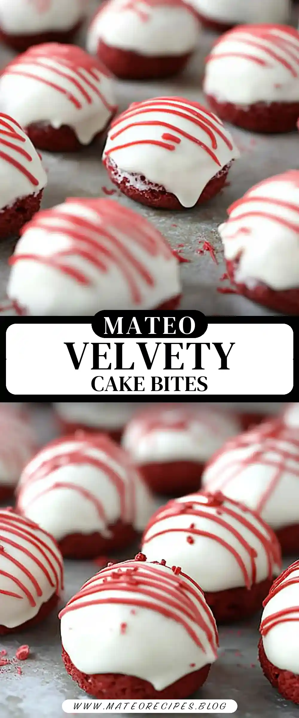 Pinterest pin (Design 3) for Red Velvet Cake Bites