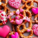 A delicious plate of Valentine Pretzels