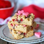 A delicious plate of Valentine Shortbread Bars
