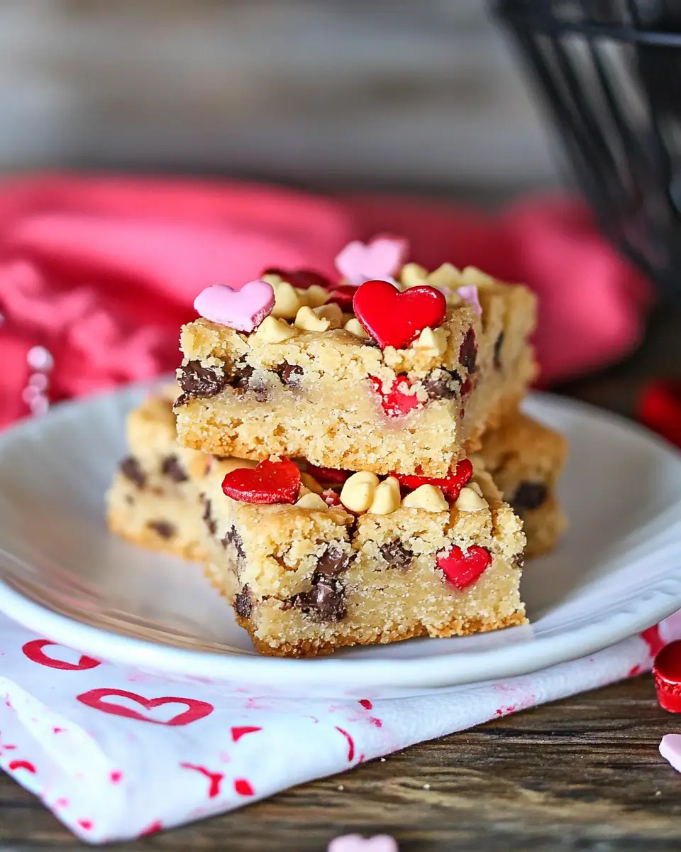 A delicious plate of Valentine Shortbread Bars