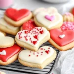 A delicious plate of Valentine Shortbread Cookies