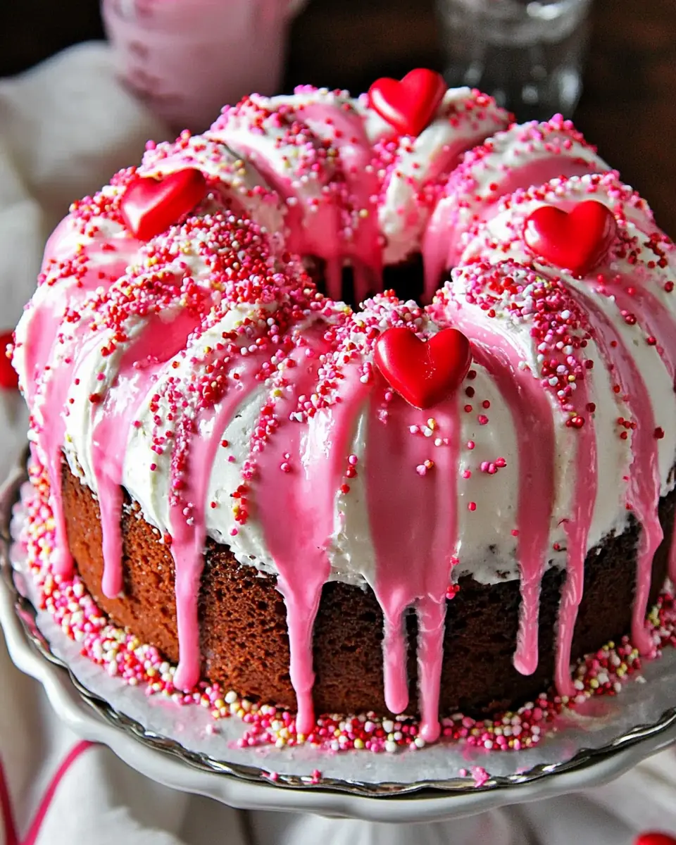 A delicious plate of Valentine’s Swirl Cake
