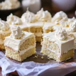A delicious plate of White Chocolate Cake