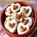A delicious plate of White Chocolate Pretzel Hearts Recipe