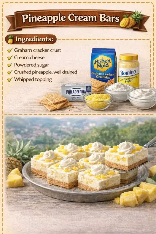 Pineapple Cream Bars