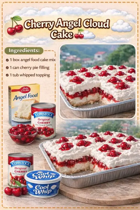 Cherry Angel Cloud Cake 