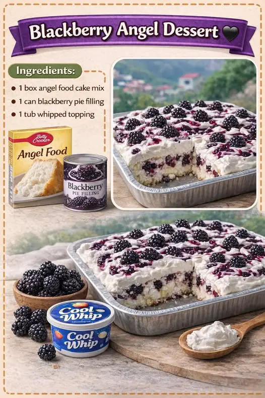 Blackberry Angel Dessert