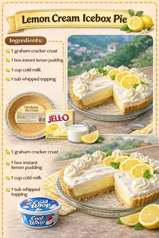 Lemon Cream Icebox Pie