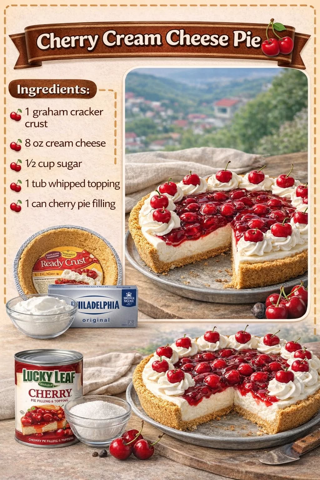 Cherry Cream Cheese Pie