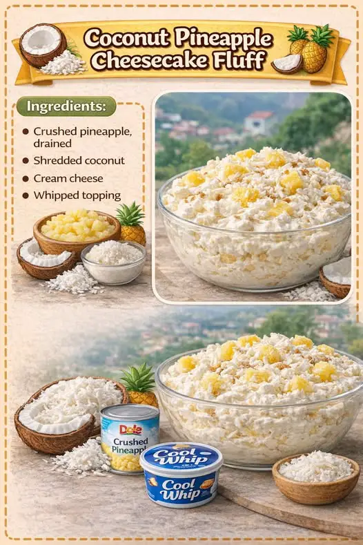 Coconut Pineapple Cheesecake Fluff