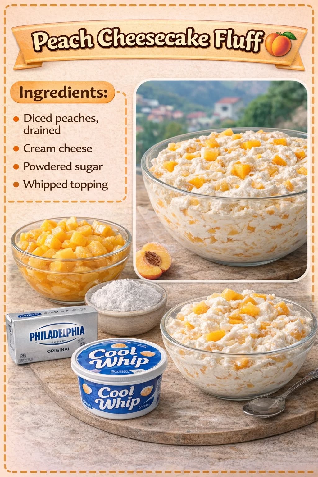 Peach Cheesecake Fluff