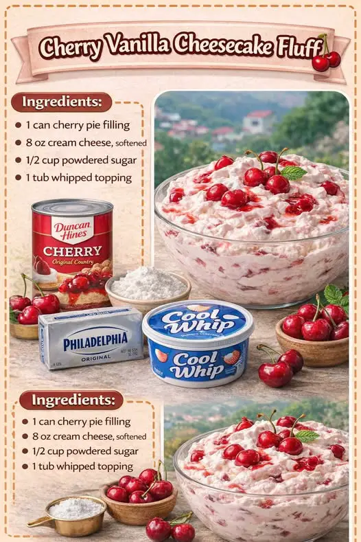 Cherry Vanilla Cheesecake Fluff