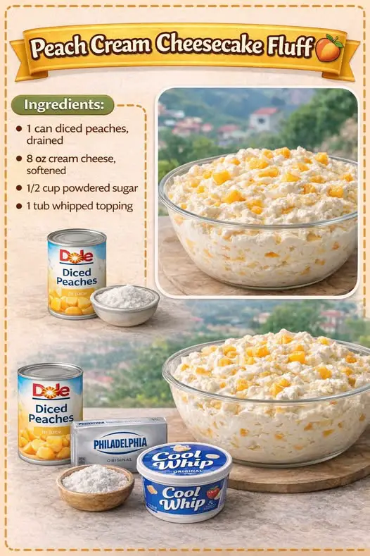 Peach Cream Cheesecake Fluff