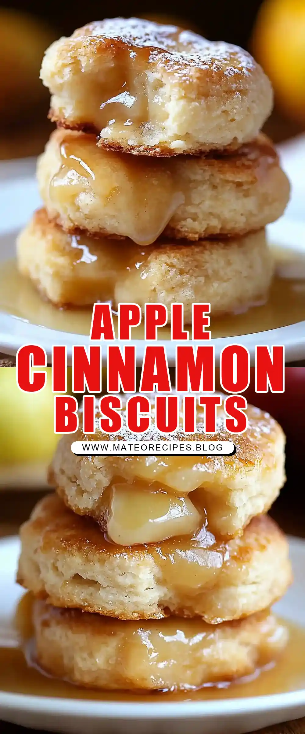 Pinterest pin (Design 1) for Apple Pie Biscuits