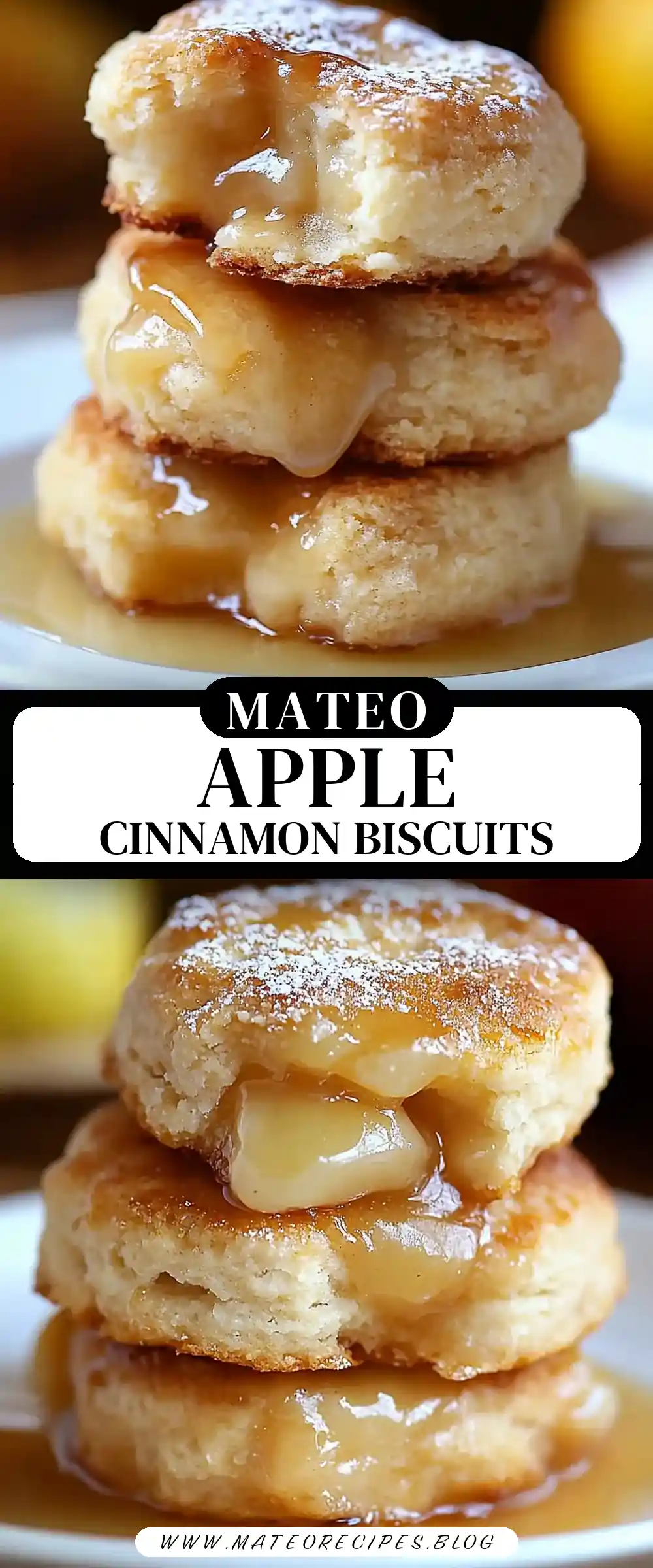 Pinterest pin (Design 3) for Apple Pie Biscuits