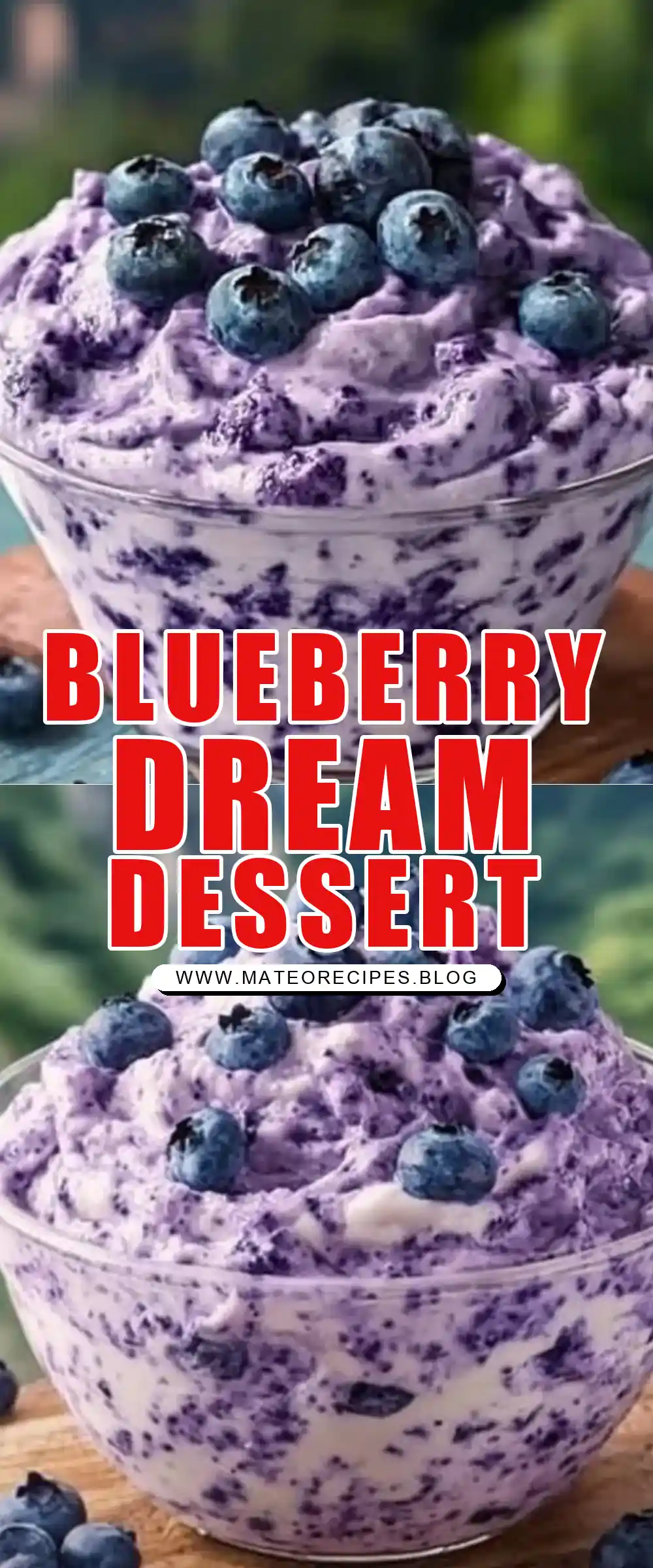 Pinterest pin (Design 1) for Blueberry Dream Fluff