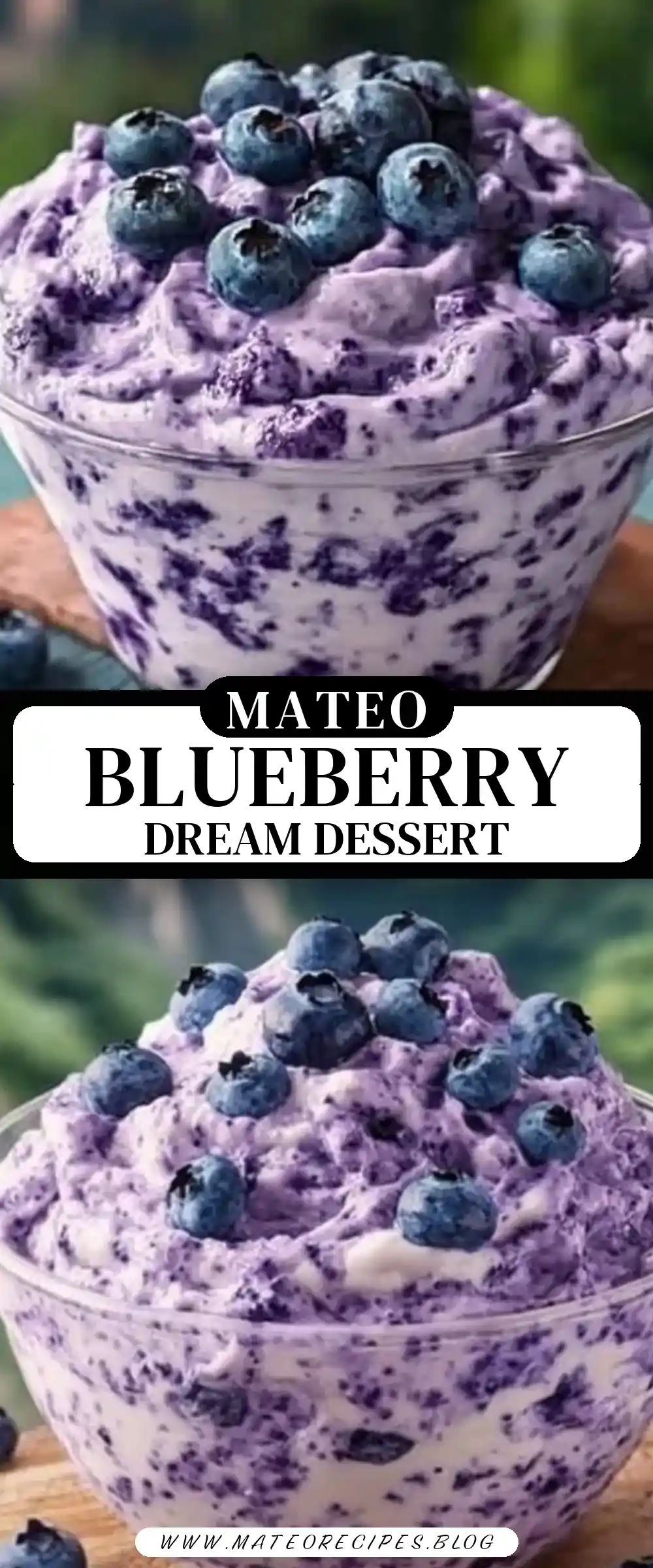 Pinterest pin (Design 3) for Blueberry Dream Fluff