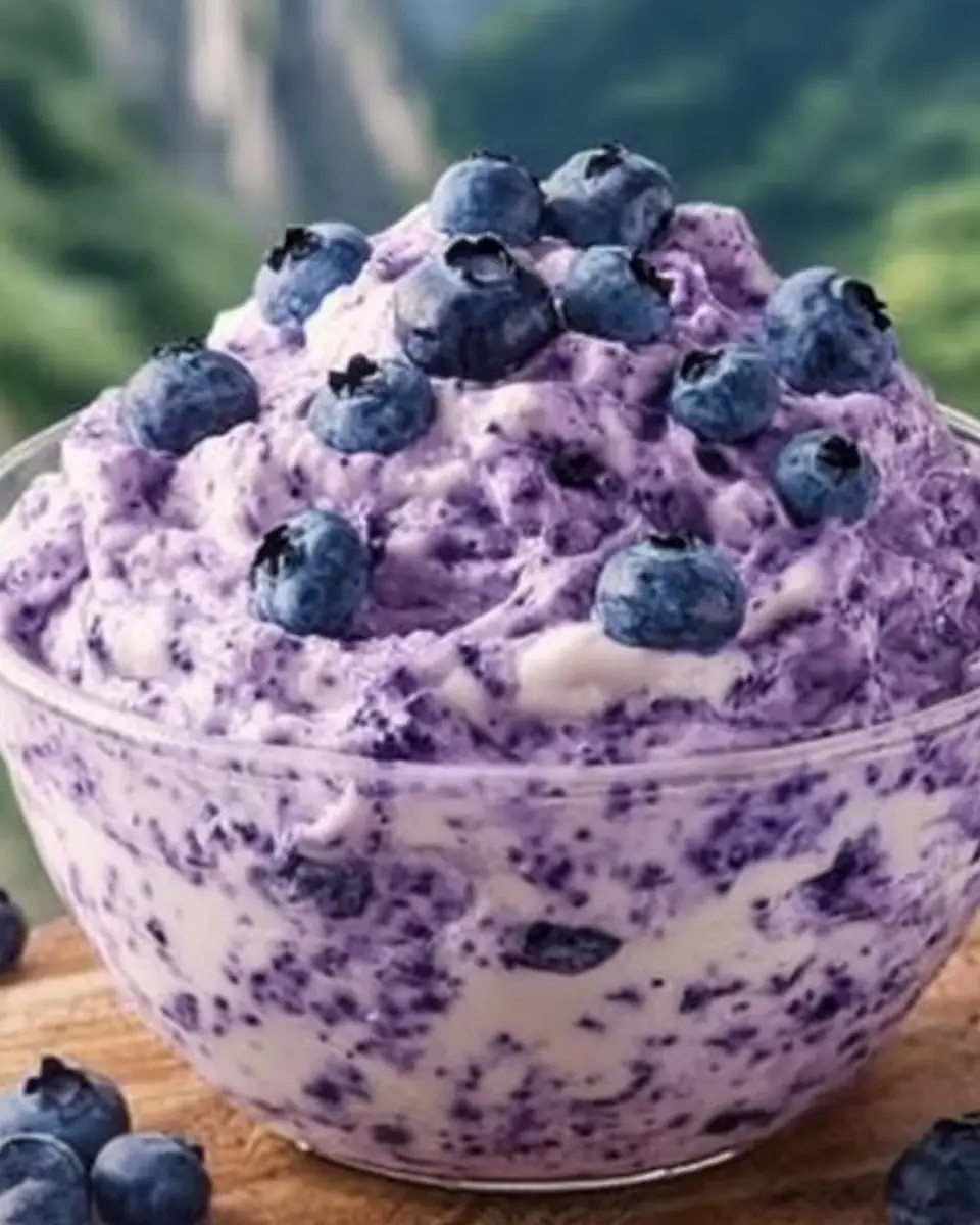 A delicious plate of Blueberry Dream Fluff